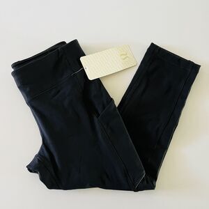 LULULEMON ATHLETICA Solid Black Speed Up Crop Leggings - US 6